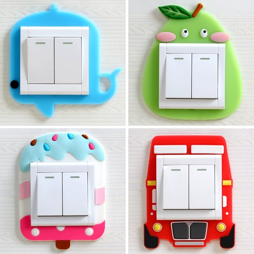 Мультяшный переключатель, креативный защитный чехол на стену для гостиной, настенное бра для спальни, современный декор, простой и элегантный дизайн