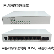 Physically isolated 4-channel network dedicated line Ethernet optical transceiver 8-channel independent 100M isolated network transceiver