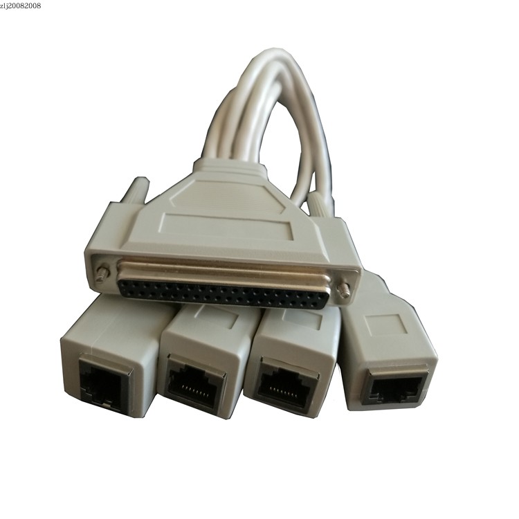 Balance E1 optical transmitter and receiver connector line DB37 turn 4-way RJ45 balance 120 Ohm E1 optical transceiver connection