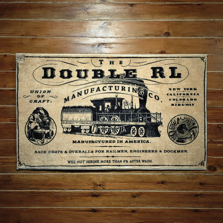 Wild West Rrl, Rl Retro Train Hand-Painted Pattern American Cashmere Carpet Tapestry Decorative Blanket Washable