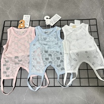 Liquidation bébé demi-dos bandeau été sans manches gilet protecteur de ventre bébé pur coton mince une pièce bandeau