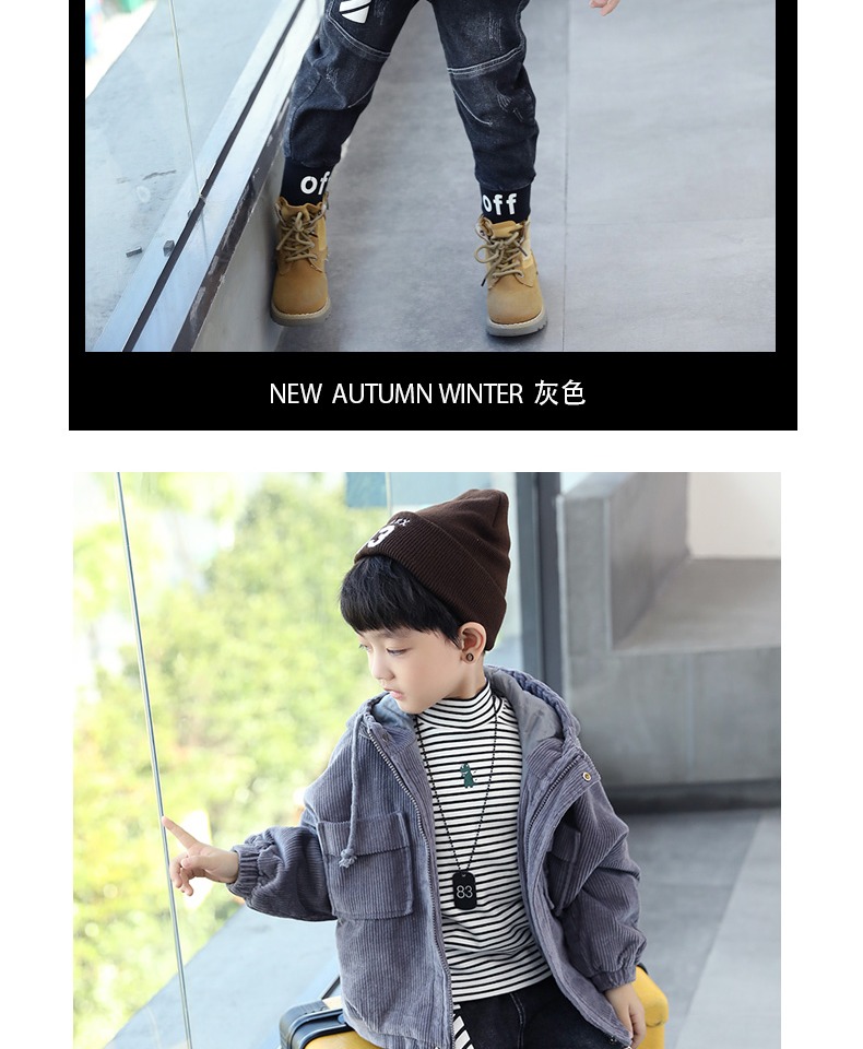 Áo khoác bé trai mùa thu 2018 mới to boy boy cotton Hàn Quốc dày trẻ em mùa đông đẹp trai áo gió áo khoác cho bé gái