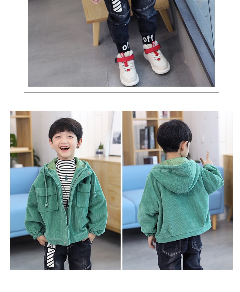 Áo khoác bé trai mùa thu 2018 mới to boy boy cotton Hàn Quốc dày trẻ em mùa đông đẹp trai áo gió áo khoác cho bé gái