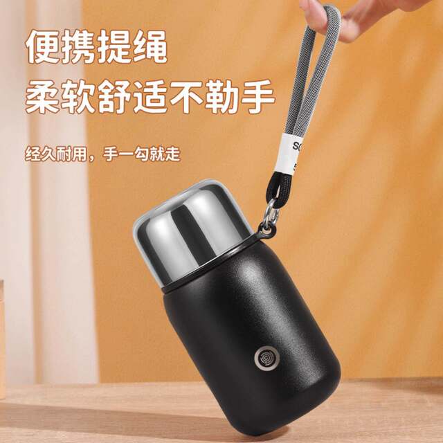 German thermos cup for women with good looks 2025 new stainless steel pocket water cup for double drinks, compact and portable