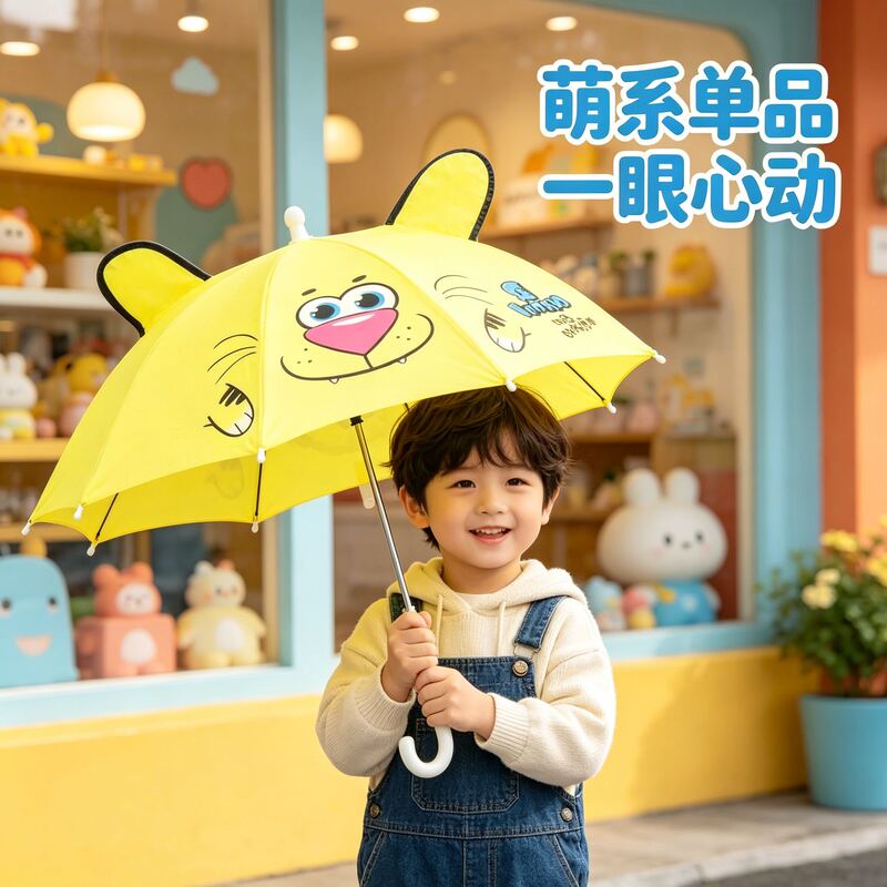 Children's Umbrella for Boys 1-4 Years Old, Mini Cartoon Umbrella, Ultra-Light and Portable, Special for Kindergarten Babies, Cute Toy Small