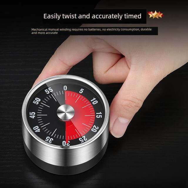 German Kitchen Timer Time Manager Mechanical Clock for Learning Self-Discipline with Visual Countdown Reminder Timer