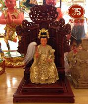 Yaochi Golden Mother 05 brocade carving Taiwan craft camphor wood carving Buddha statue 68cm