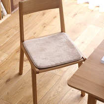 Autumn and winter warm coral velvet non-slip dining chair cushion cushion Office thin computer chair pad non-slip butt pad