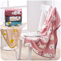 Coral velvet small blanket Quilt cover leg small blanket Warm winter office air conditioning nap blanket