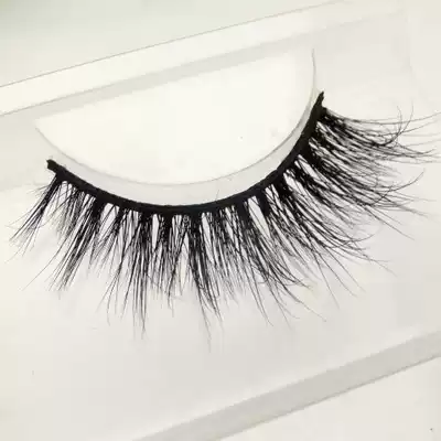 European and American makeup false eyelashes female 3D mink hair long version of the eye tail elongated hand-woven net celebrity master anchor big eye makeup