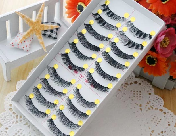 Đặc biệt cung cấp sợi bông thủ công thân cây 10 cặp lông mi trên hỗn hợp lông mi giả dày tự nhiên kết hợp hoang dã QY12 - Lông mi giả các loại mi giả tự nhiên