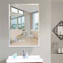 Bathroom mirror punch-free glass mirror wash bathroom half-length wall mirror bedroom dressing and beauty bathroom mirror