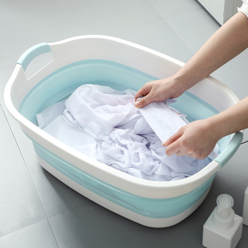 Home Foldable laundry basin Extra large baby bath basin Home foot wash basin rectangular plastic basin