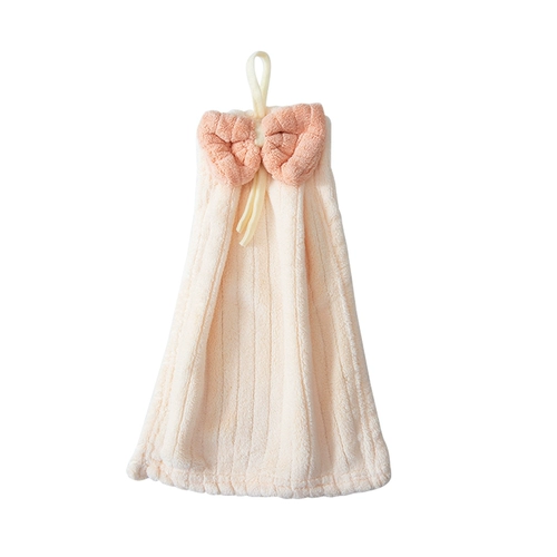 居家家 Коралловое быстросохнущее полотенце с бантиком для домашнего использования, увеличенная толщина, хорошо впитывает воду