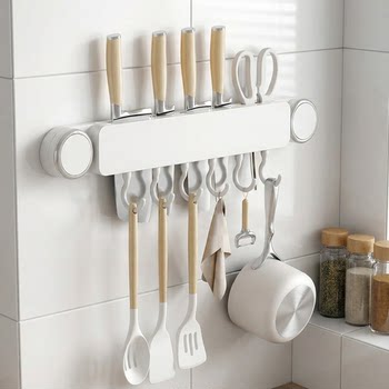 Kitchen suction cup knife holder storage rack home wall-mounted free