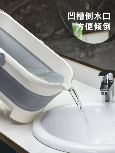 居家家 Складная прямоугольная швабра, прочное портативное пластиковое мусорное ведро, увеличенная толщина