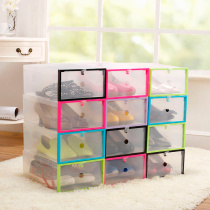Home home plastic transparent drawer shoe box Shoe storage box Boot shoe storage simple combination shoe box