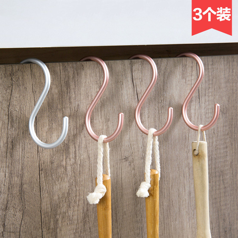 Home Home Aluminum S Type Hook Multifunction Hook S Hook Kitchen Bathroom Multipurpose S Shaped Hook Metal S Hook Rack