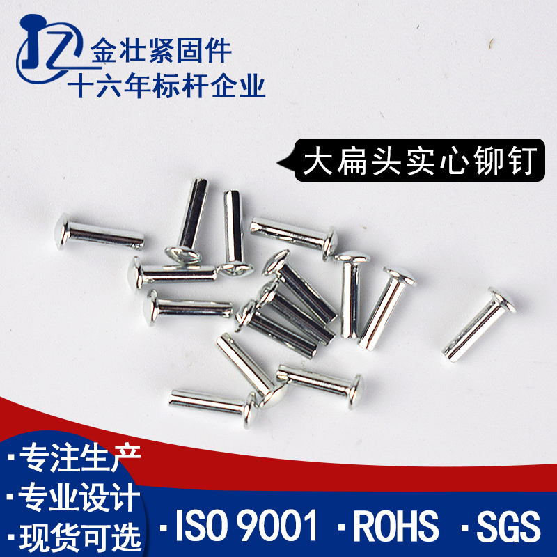 Preferential price T head m1 2 m1 5 m2 large flat head solid rivet semi-round head umbrella head environmental protection pot nail