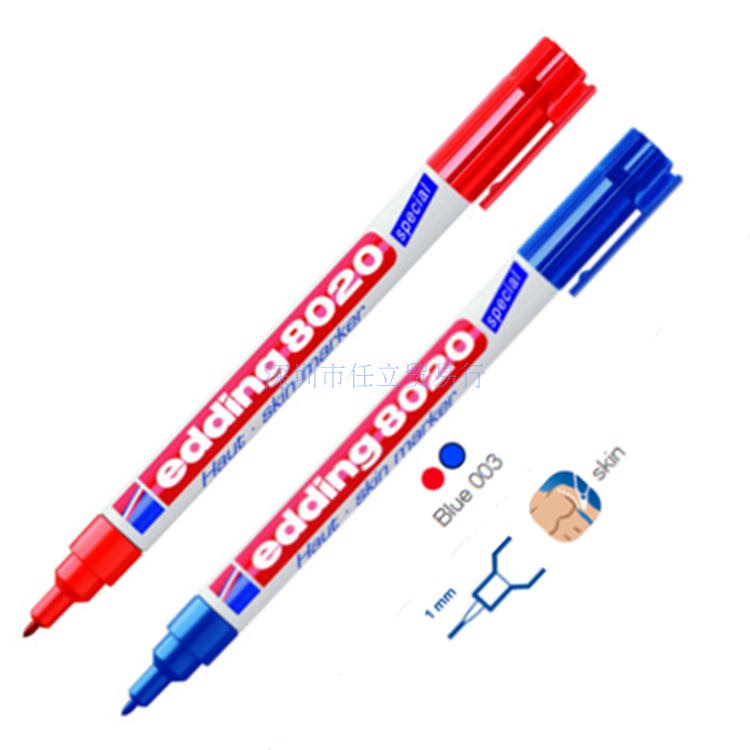 Original German Edding8020 Marker Pen for Skin Marking, Beauty Pen, Positioning Surgery Pen, Tattoo Pen