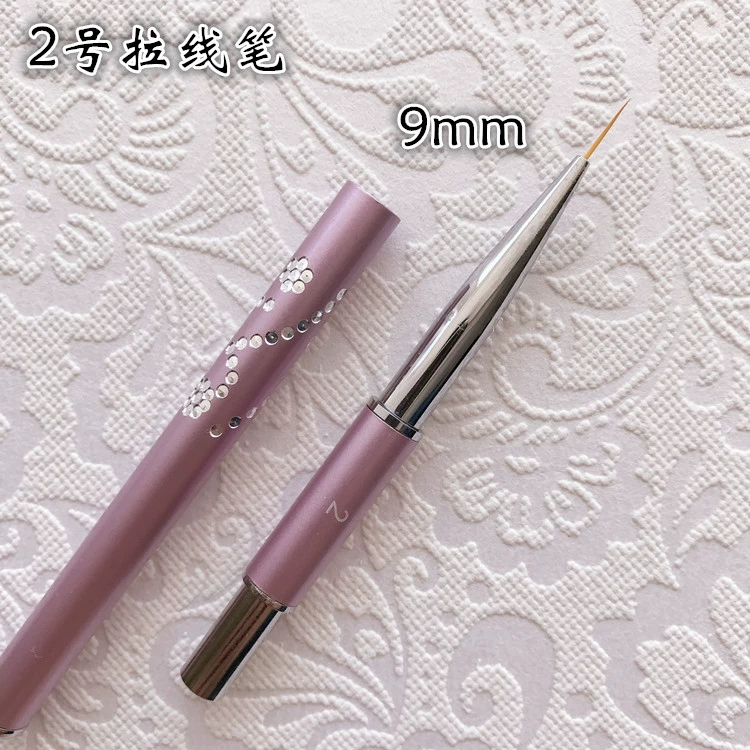 Dụng cụ làm móng tay Nhật Bản Pháp Bút Nail Phong cách cọ hồng Crystal Pen Kéo Bút Sơn Bút Bút trị liệu - Công cụ Nail giấy lau gel