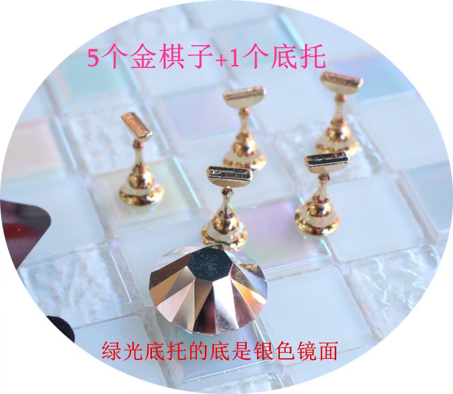 Dụng cụ làm móng acrylic Nhật Bản Một mảnh Hiển thị Tập thể dục Nail Khối cờ vua vàng Hỗ trợ - Công cụ Nail bộ làm nail chuyên nghiệp