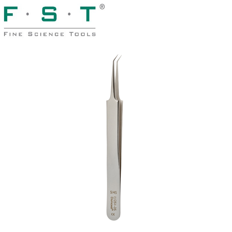 FST tweezers 11251-35 FST by Dumont 5 45 Forceps Animals Anatomical Tweezers