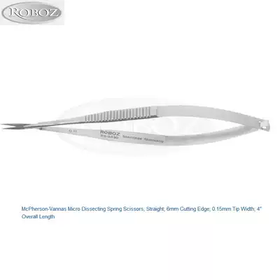 Roboz spring scissors RS-5630 Roboz microshear RS-5631 Drosophila anatomical scissors fine scissors