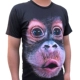 Funny Gorilla 3d thực tế toot khỉ mồ hôi vest Chất béo kích thước lớn quần áo nam ba chiều mô hình động vật áo sơ mi áo thể dục