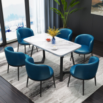 Nordic Dining Table And Chairs Combine Home Small Family Dining Table Rectangular Dining Table And Chairs Modern Minima Negotiate Table And Chairs