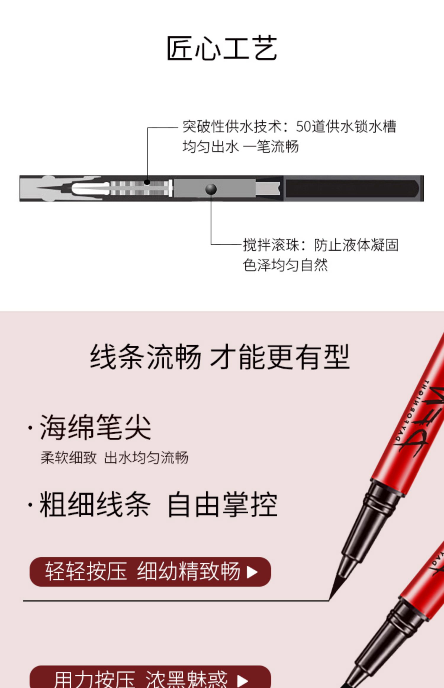 Bút kẻ mắt DFN Thái Lan khô nhanh không thấm nước không làm nhòe người mới giả nhỏ Li Jiaqi Shen Mengchen đề nghị hàng ngàn thay đổi máy - Bút kẻ mắt bút kẻ mắt suake