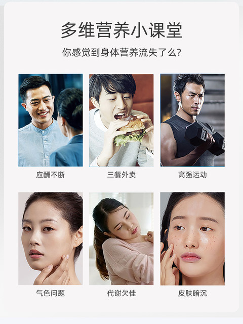 Tomson By-Health Multivitamin Men's Blue Bottle Fruit and Vegetable Complex Vitamin C, B, Taurine, Vc, Ve Genuine Product