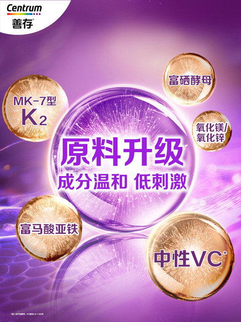 Centrum Multivitamin and Mineral Tablets Complex for Women with Niacinamide and Vitamin C, Small Purple Bottle, Adult Women's Genuine Official Product