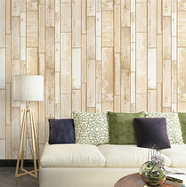 Chinese retro nostalgic wallpaper floor wood grain wallpaper living room TV Wall Restaurant Restaurant Bar Teahouse clothing store