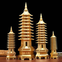 Pure copper Wenchang Tower ornaments living room home office feng shui decoration high-end opening housewarming gifts