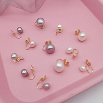 In 2020 the new tide mosquito incense plate pearl ear clip Naturally without ear holes advanced French retro ear ring