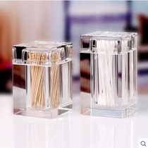 Crystal glass toothpick box transparent color toothpick box transparent toothpick box with lid Crystal cotton sign box