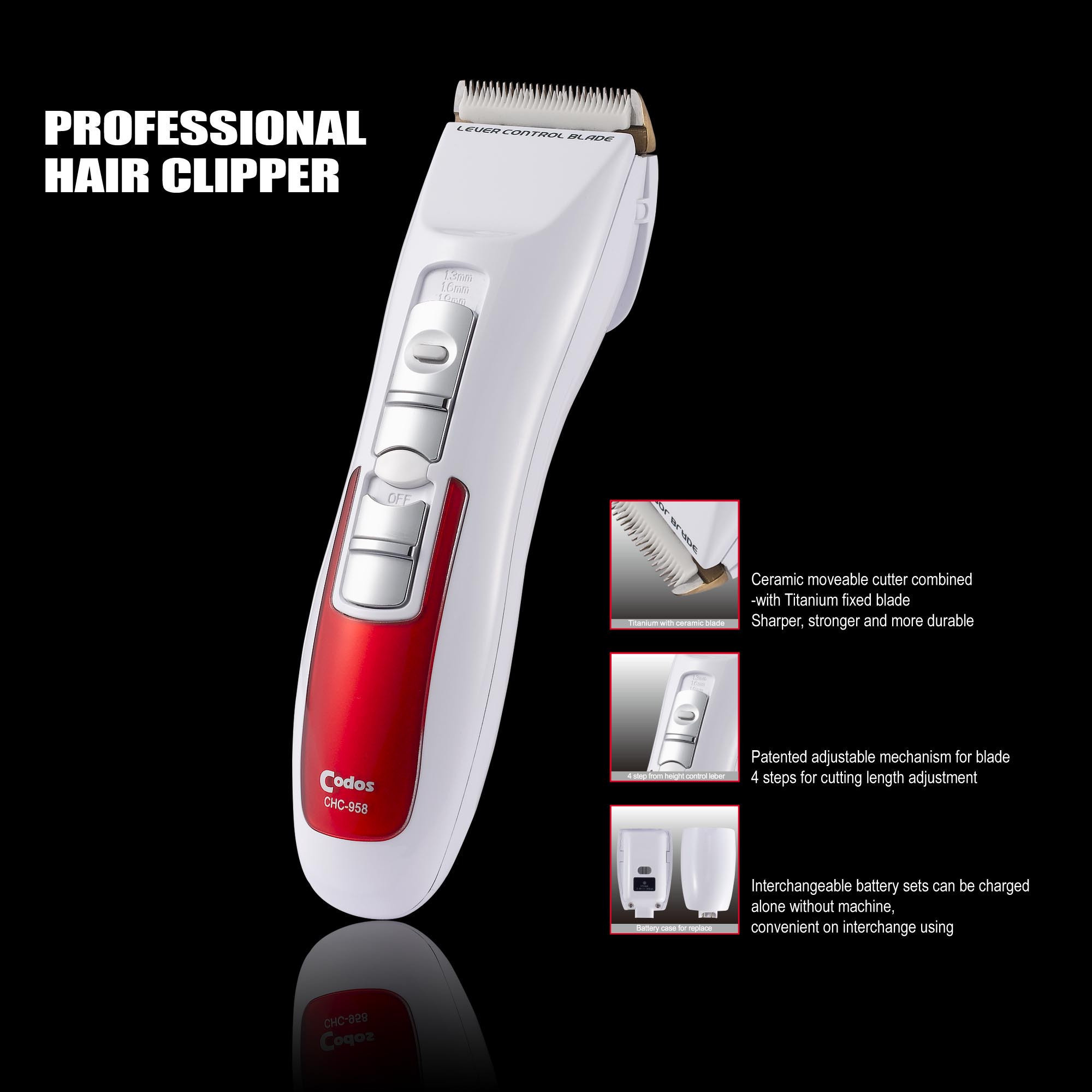 Cortex CHC-958 precision hair clipper electric clipper shaver clipper comes with original battery