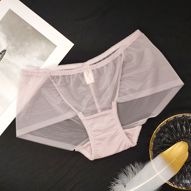 Chuyan beauty salon matching women's panties tulle sexy breathable pants mid-waist hip-lifting comfortable briefs women