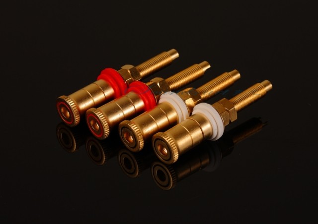 Pure copper plated sand gold imitation WBT extended Speaker terminal horn holder pure copper horn terminal