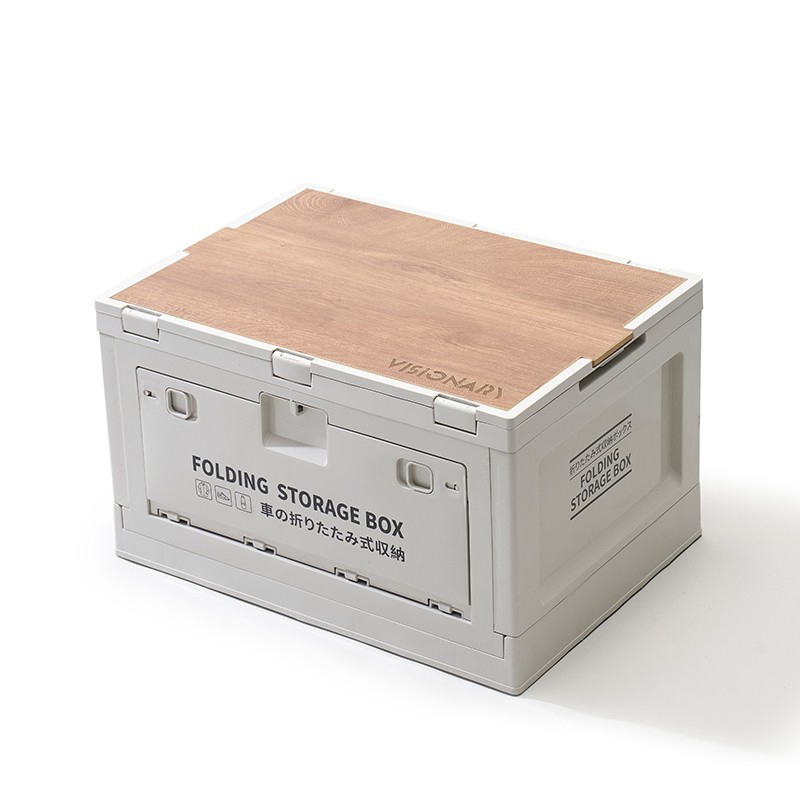 Outdoor Camping Folding Car Trunk Wooden Lid Camping Equipment Storage Box Industrial Household Japanese-Style Storage Box Outdoor Camping Folding Car Trunk Wooden Lid Camping Equipment Storage Box Industrial Household Japanese-Style Storage Box