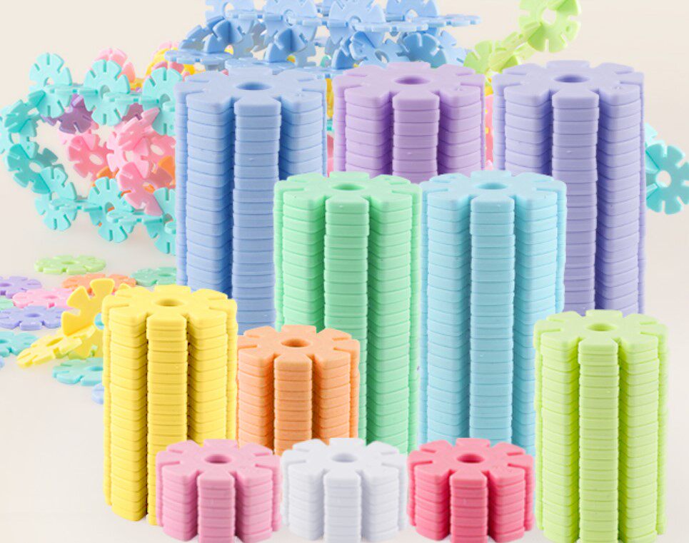 Happy Matt Snow Flower Snow Piece Matt Max plug 200 - 1000 buckets to build plastic block puzzle toys