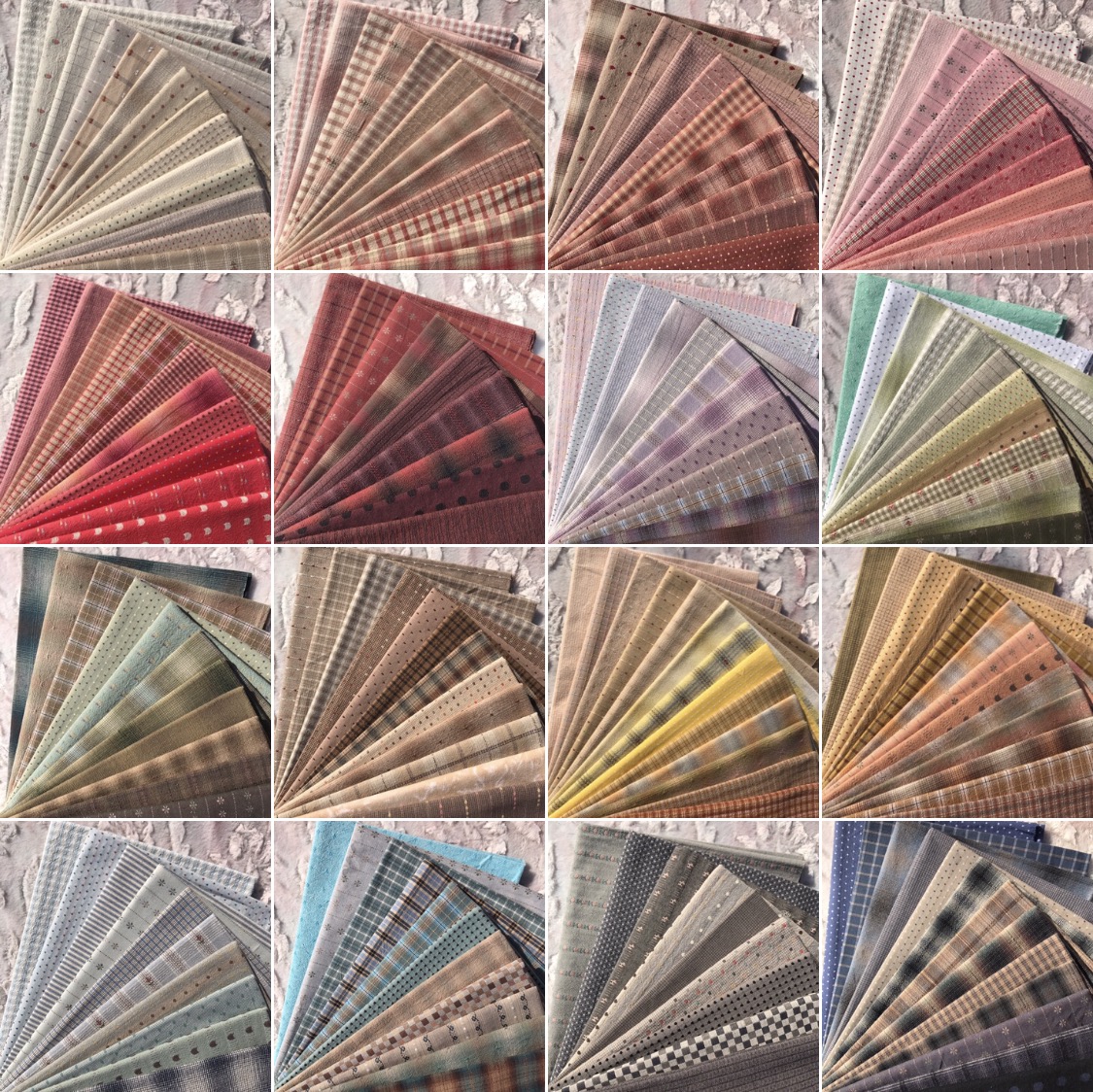 ◆MiaobuKeyan◆虹色パレットの染色済み布 DIY 手作り布 パッチワーク布 (サイズ誤差あり)
