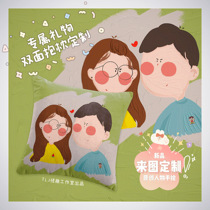 Come to Thu Custom Creative Clasps Back Cushions Original Lovers Avatar Pet Cat Dogs Perimeter Diy Birthday Memorial Gift