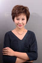 Womens high-end fashion wigs become young and energetic lifelike breathable comfortable and dynamic beautiful short hair wigs