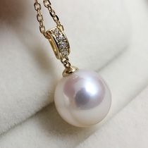 FAD Day Ensemble Light Lavish Jewellery 10K Gold Intense Light Natural Freshwater Pearl Pendant Lock Bone Necklace Delicate 100 lap