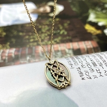 FAD Day Ensemble Light Extravagant 10k Gold Black Butterfly Fritillaria Geometric Hollowed-out Design Oval Pendant 100 Lapped Lock Bone Chain Necklace