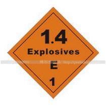 WH0027-2229 Marine IMO sign signage explosives 1 4E 250 X 250MM