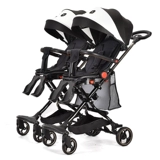 Съёмная детская крутящаяся складная тележка для близнецов для двоих, амортизация