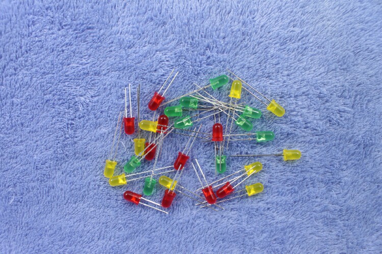 5MM LEDLED light bag red green yellow each 10 only a total of 30 parts package DIY electronic components